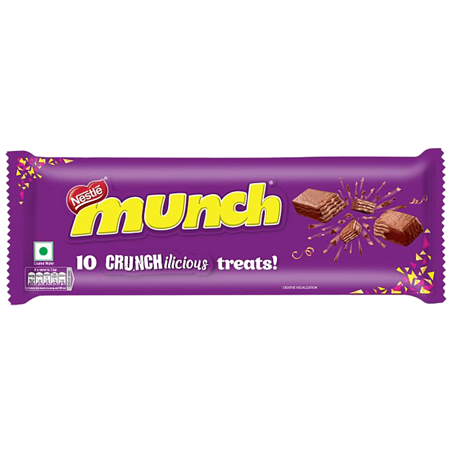 Nestle  Munch Chocolate Coated Wafer Bar - Crunchy Treat