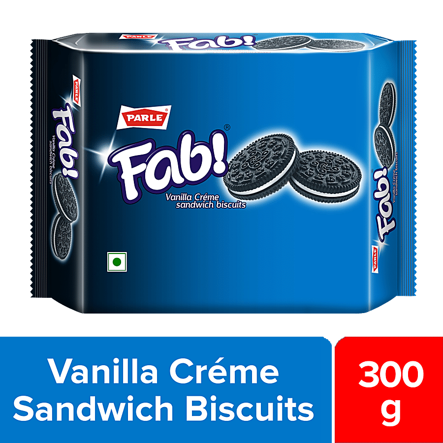 PARLE Fab Vanilla Creme Sandwich Biscuits