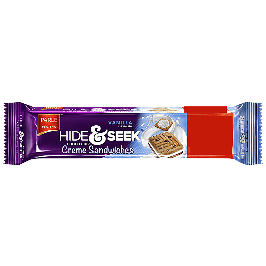 PARLE Platina Hide & Seek Vanilla Flavoured Choco Chip Sandwich Biscuits