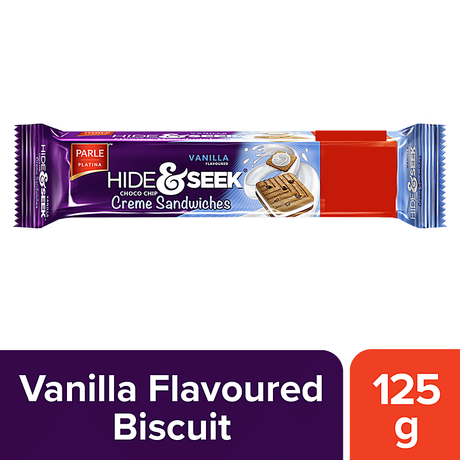 PARLE Platina Hide & Seek Vanilla Flavoured Choco Chip Sandwich Biscuits