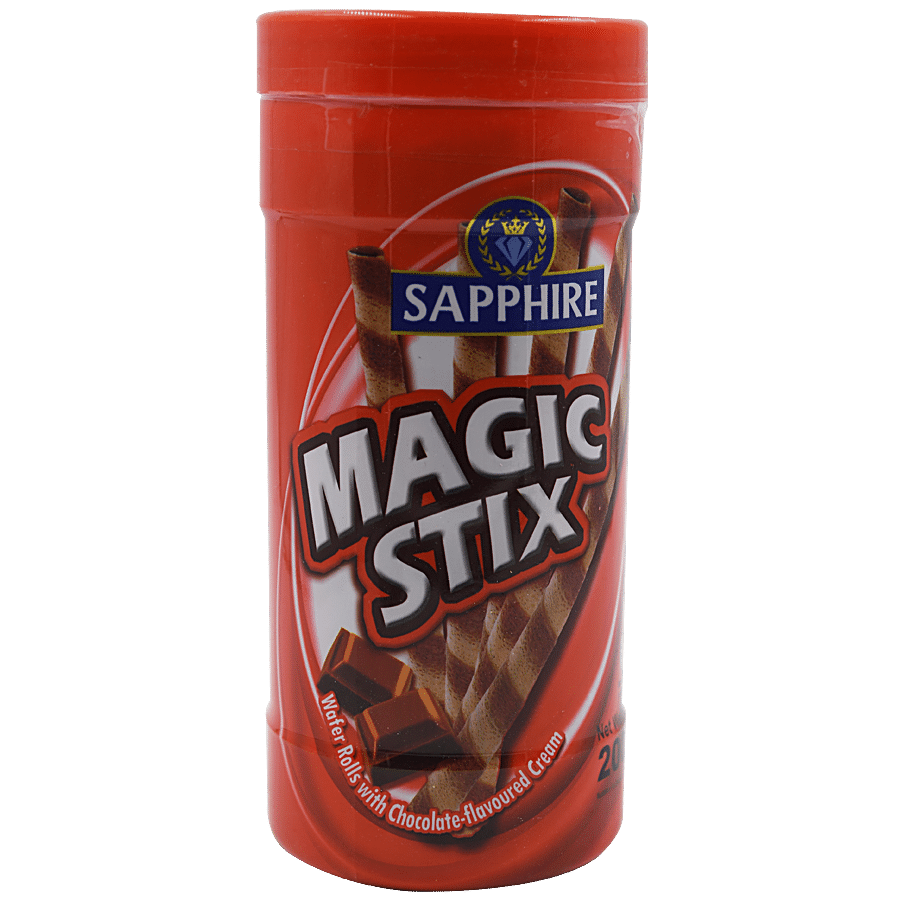 Sapphire  Magic Stix Wafer Rolls - Chocolate Flavoured Cream