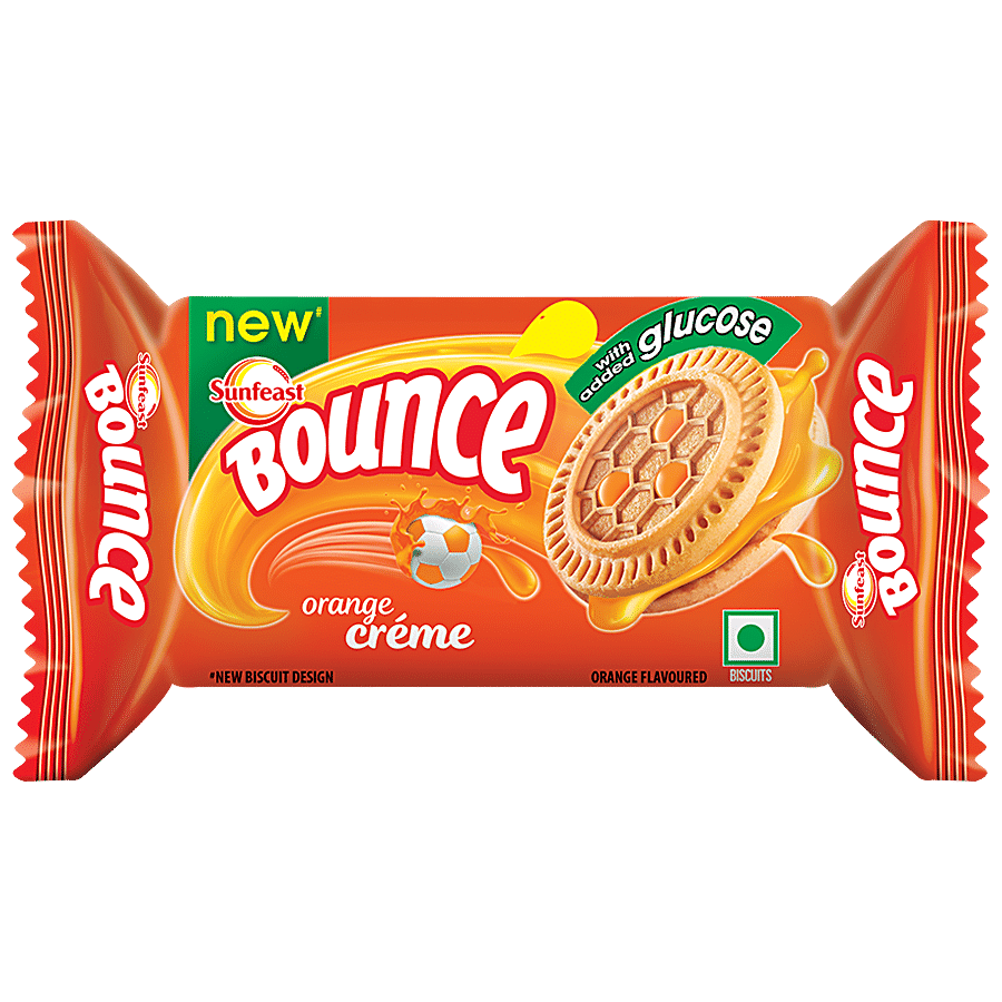 Sunfeast Bounce Biscuits - Orange Creme Cookies