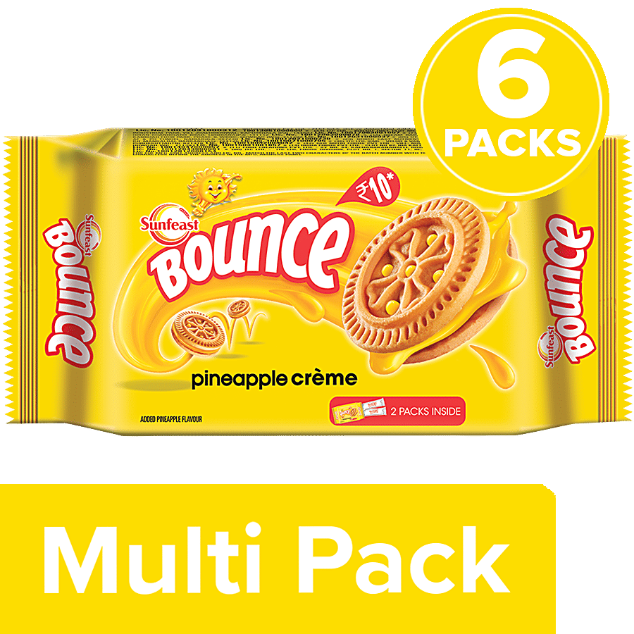 Sunfeast Bounce Biscuits - Pineapple Creme Cookies