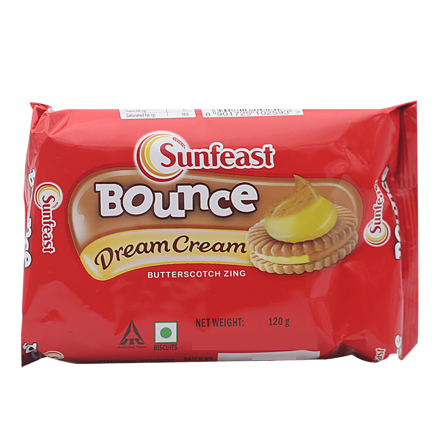 Sunfeast Bounce Dream Cream Biscuits - Butterscotch Zing