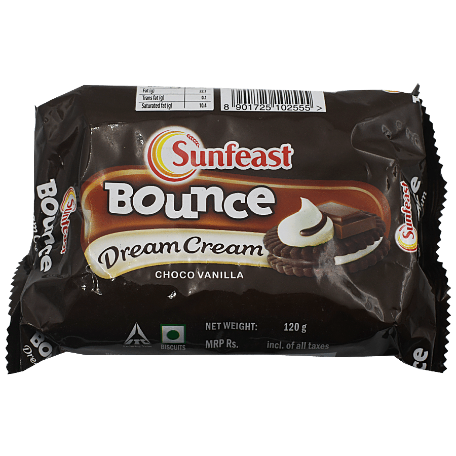 Sunfeast Bounce Dream Cream Biscuits - Choco Vanilla