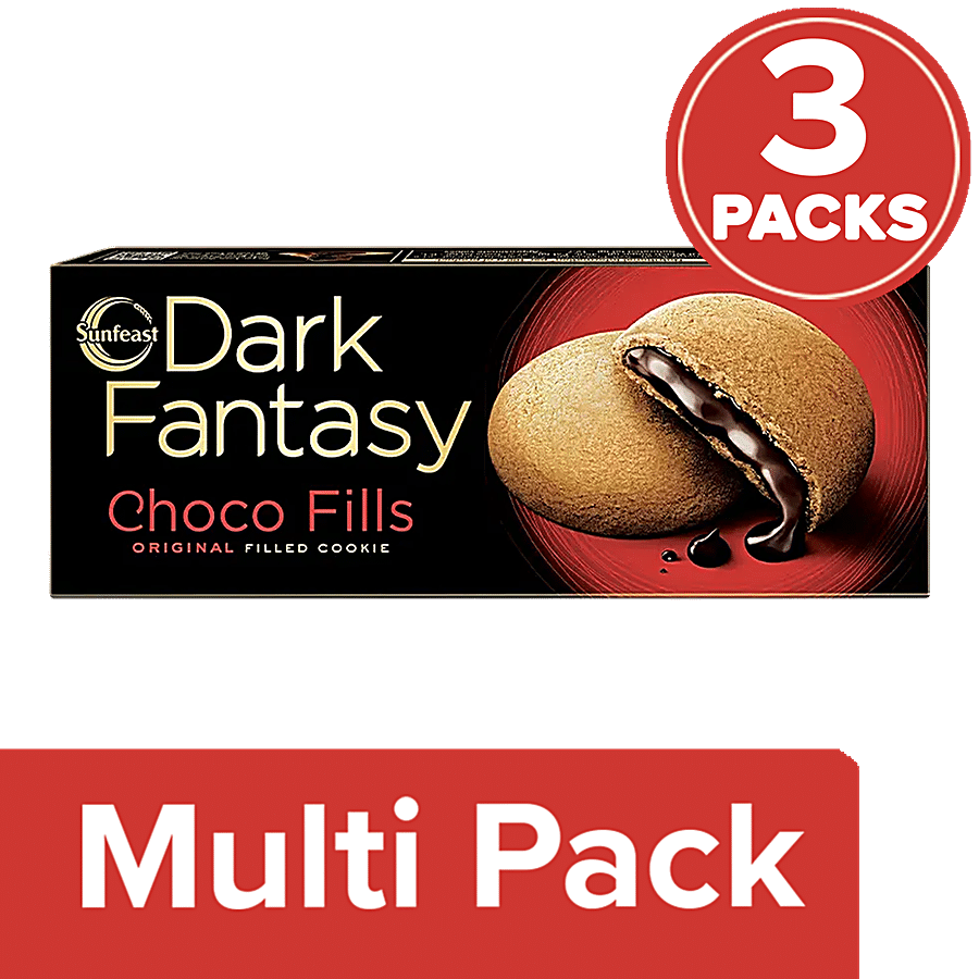 Sunfeast Dark Fantasy Choco Fills - Original Filled Cookies With Choco CrÃ¨me