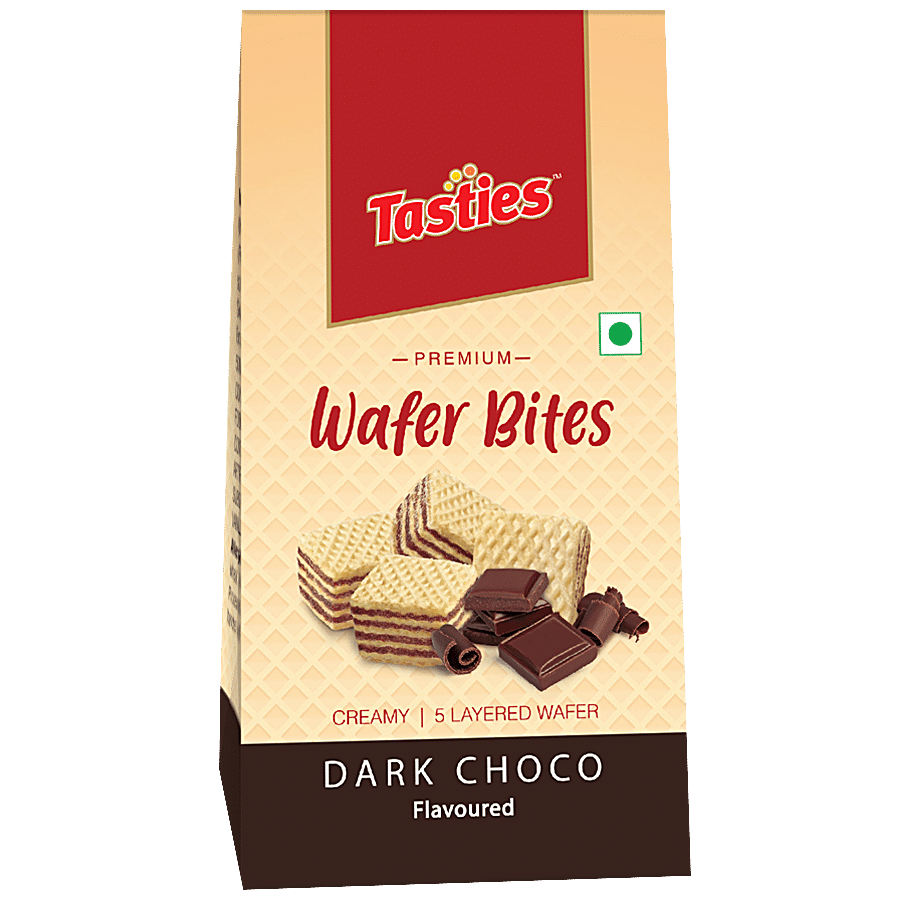 Tasties Premium Wafer Bites - Dark Choco 100 g +  Strawberry 100 g + Tiramisu 100 g