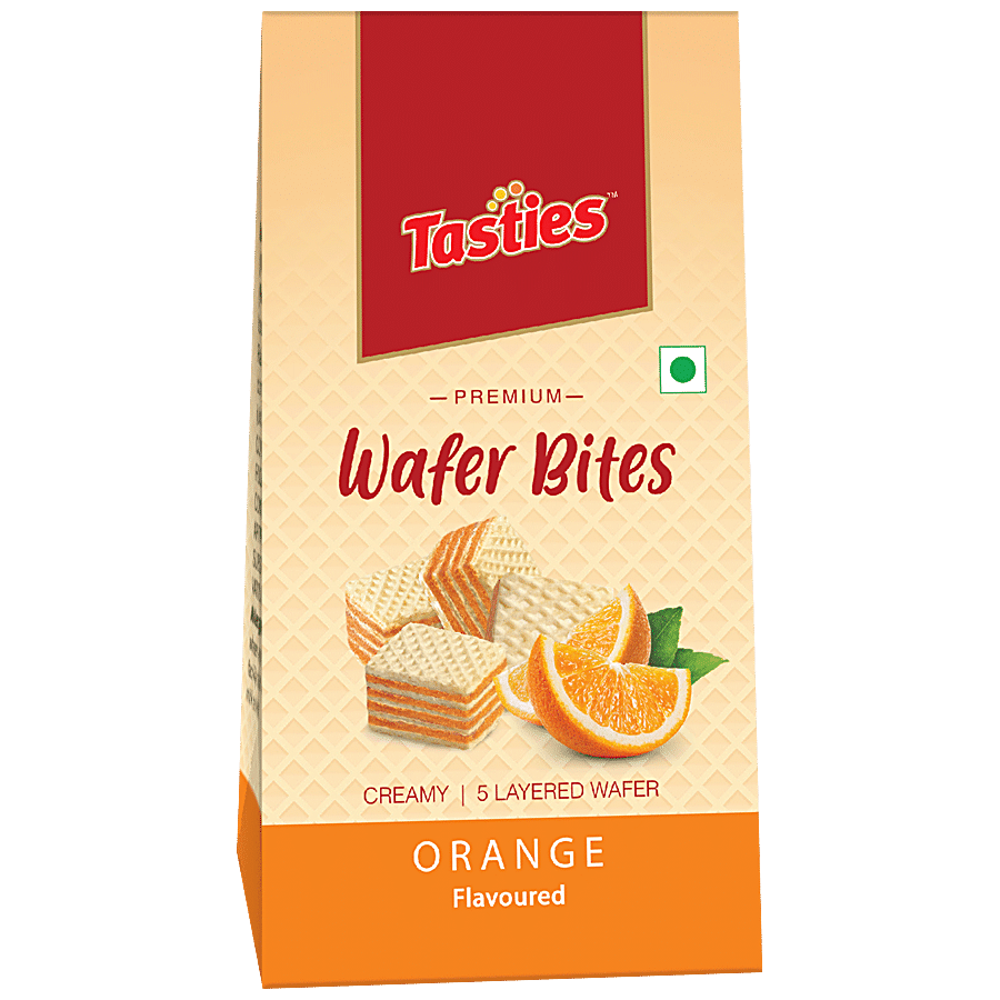 Tasties Premium Wafer Bites - Orange 100 g + Hazelnut 100 g + Cappucino 100 g