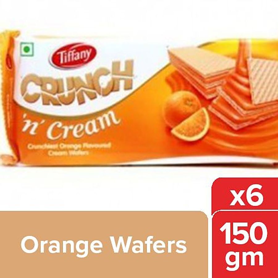 Tiffany Crunch 'n' Cream Crunchiest Cream Wafers - Orange Flavored