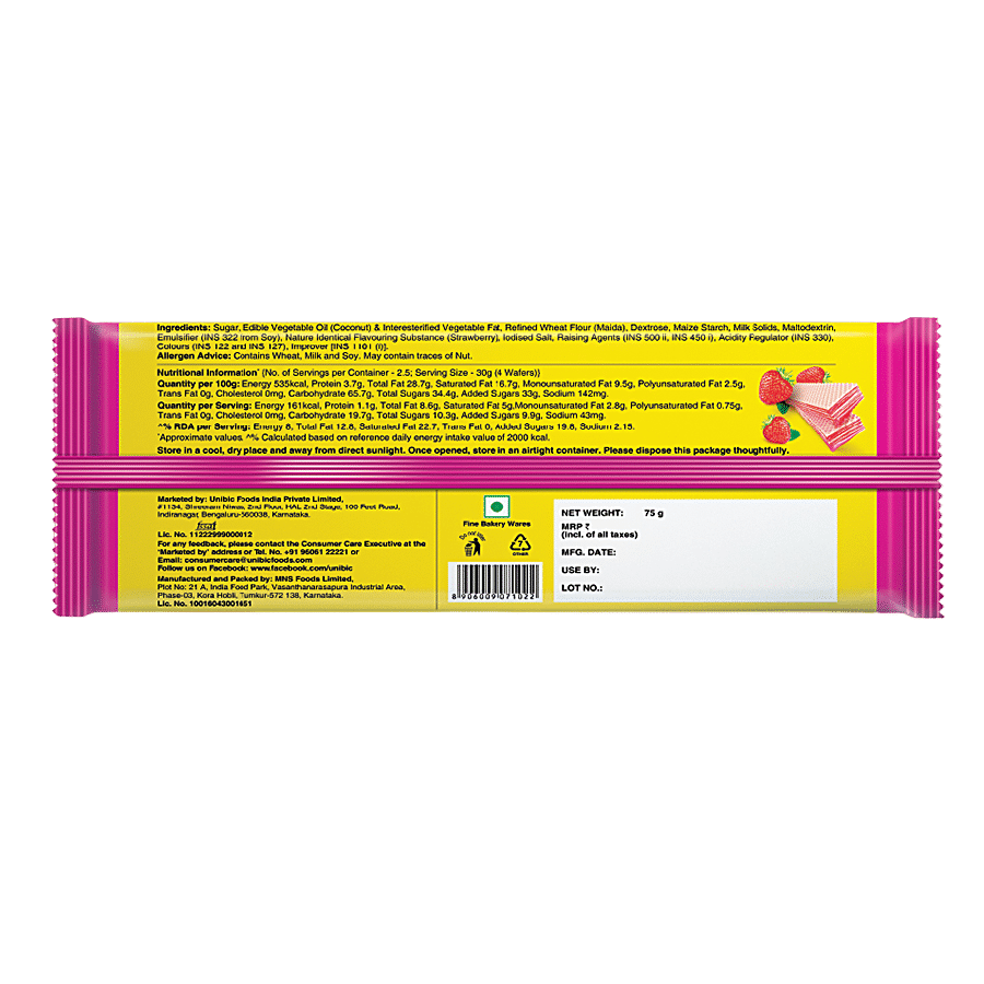 UNIBIC Wafers - Yummy Strawberry