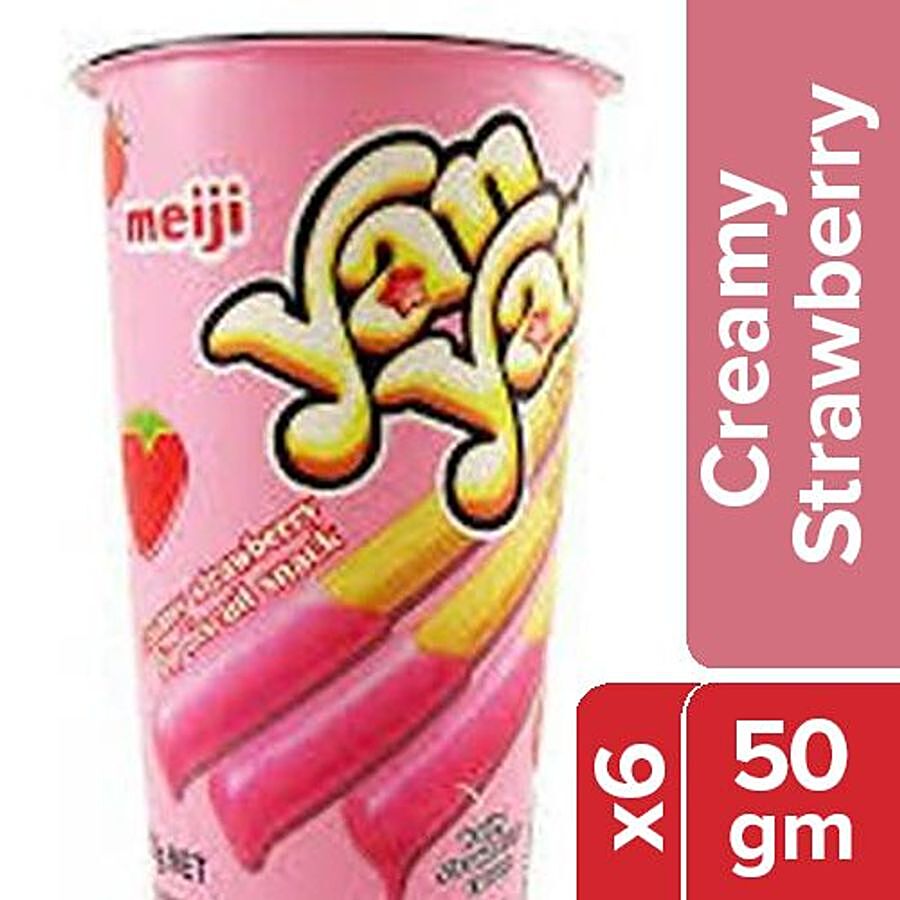 Yan Yan  Dip Biscuit - Creamy Strawberry Flavoured