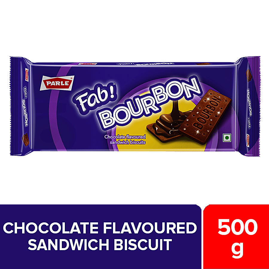 PARLE Fab Bourbon Cream Biscuits - Chocolate