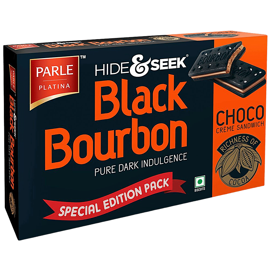 PARLE PLATINA Hide & Seek Black Bourbon Creme Sandwich - Choco