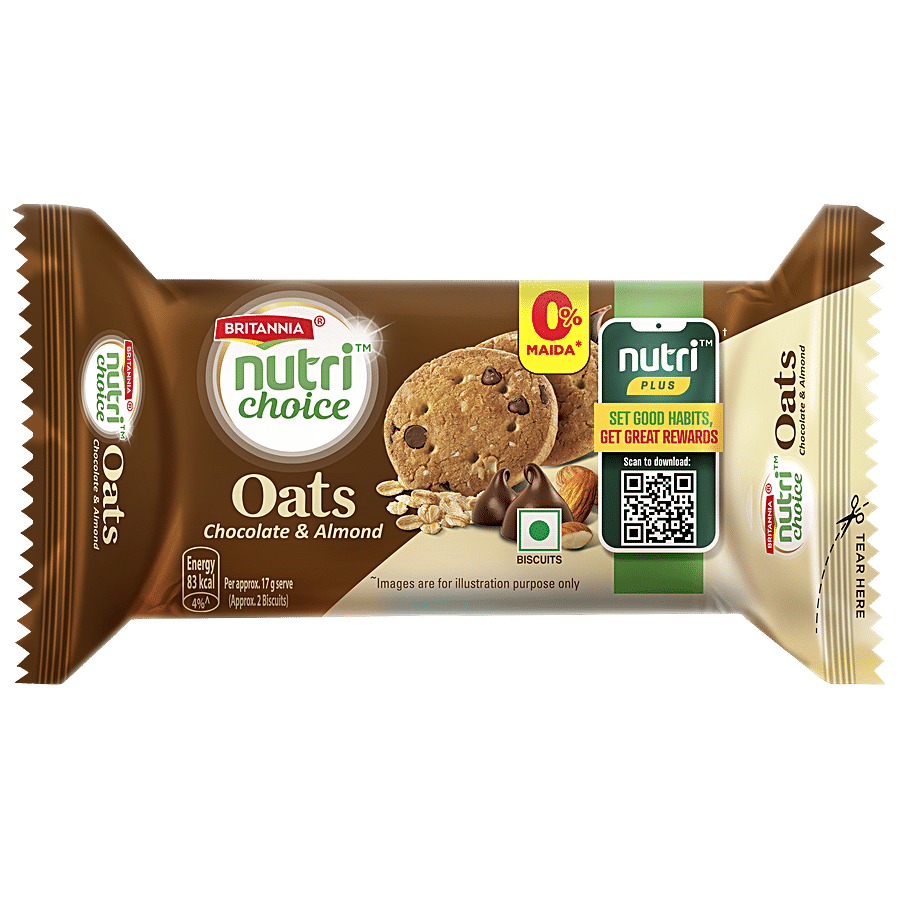 Britannia Nutri Choice - Oats Choco & Almond Cookies