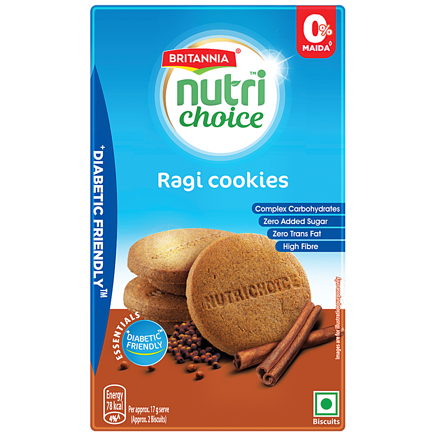 Britannia Nutri Choice Ragi Cookies - Diabetic Friendly