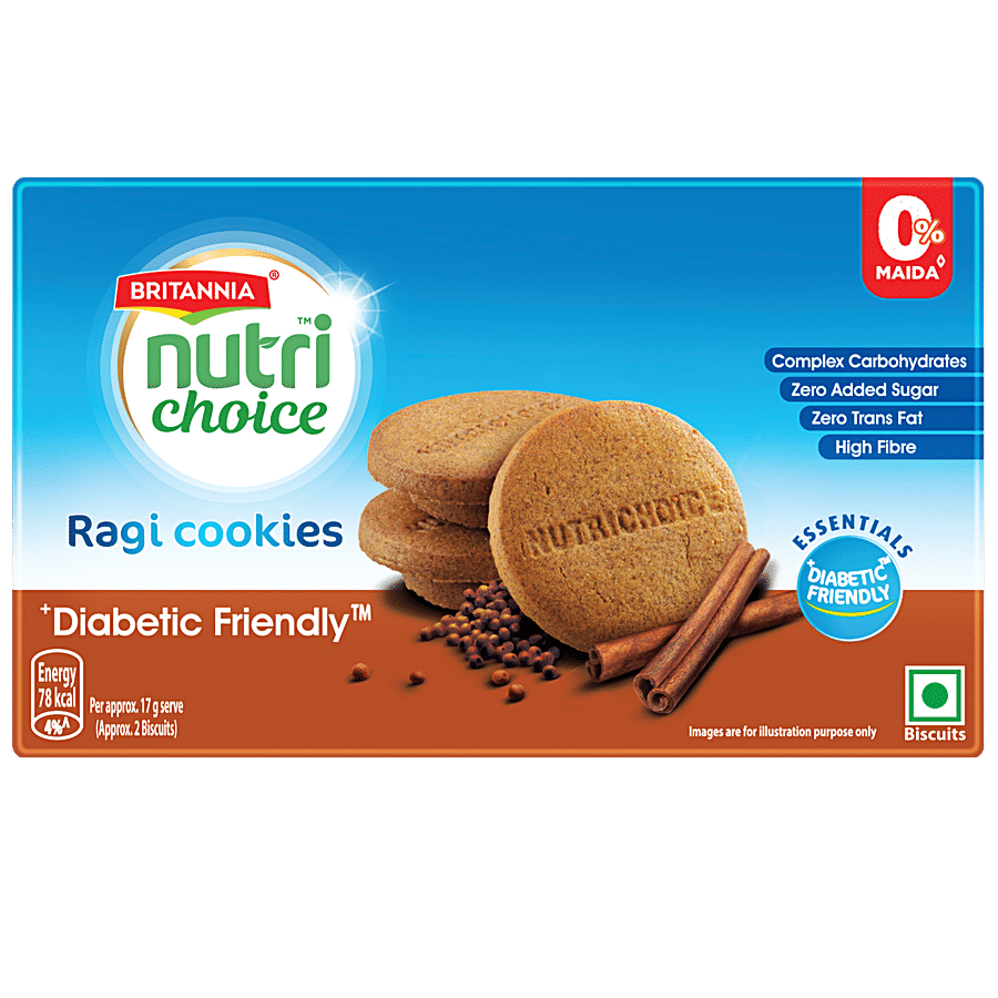 Britannia Nutri Choice Ragi Cookies - Diabetic Friendly