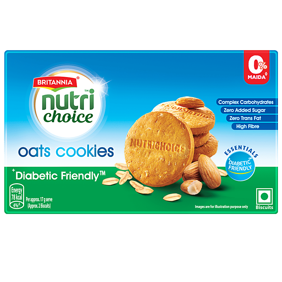 Britannia nutri choice Essentials Oats Cookies (No Added Sugar & Diabetic Friendly)