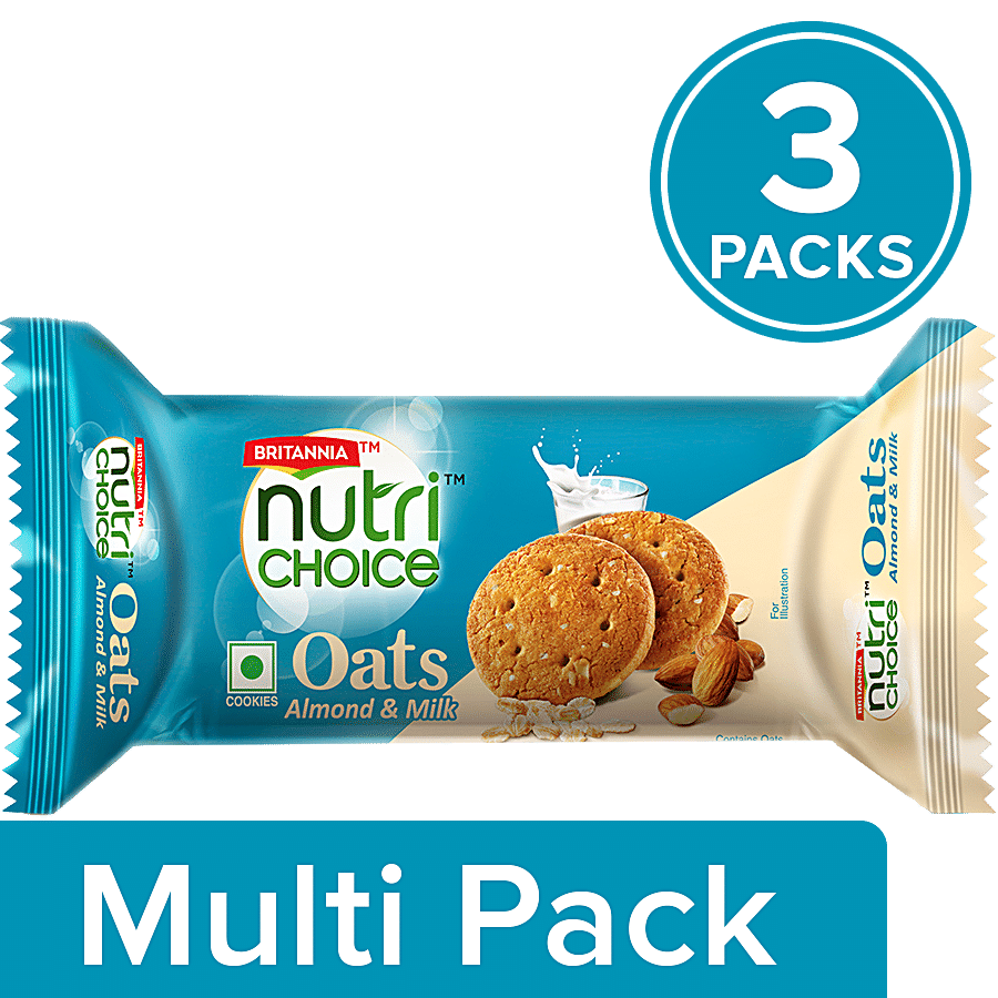 Britannia nutri choice Oats Cookies Milk Almond