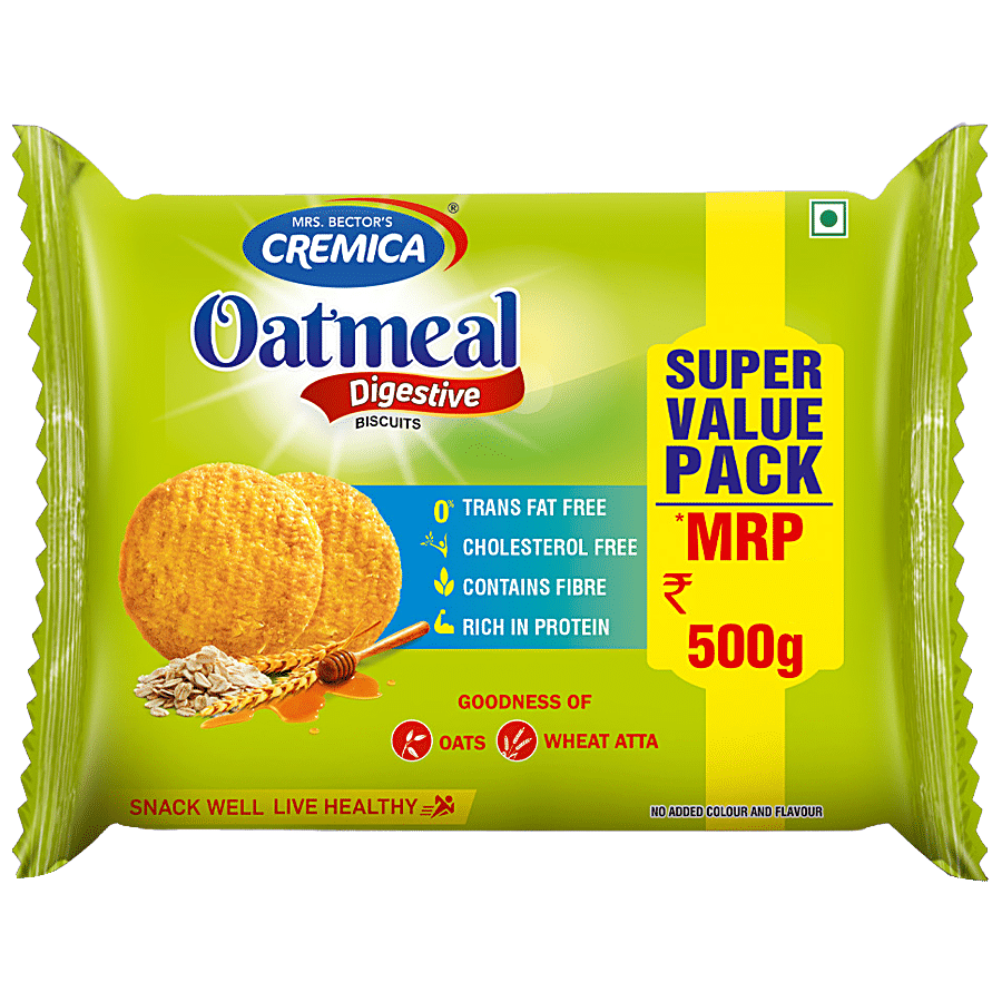 Cremica Oatmeal Digestive Biscuits - Trans Fat