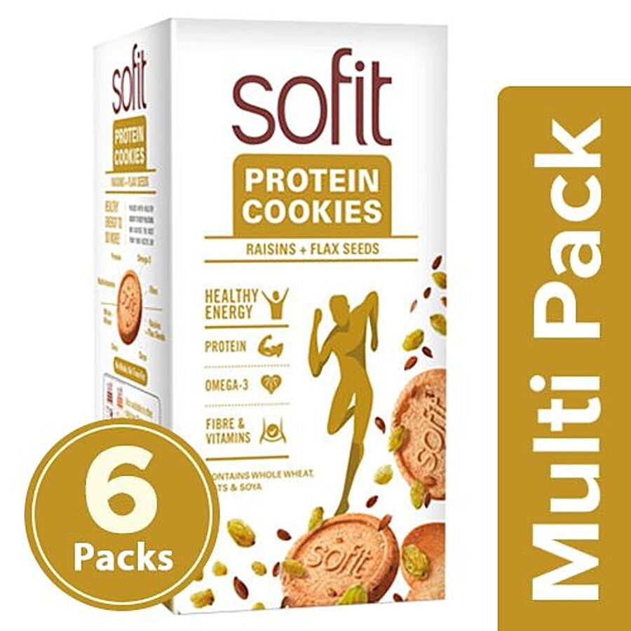 Sofit  Protein Cookies - Raisins & Flax Seeds