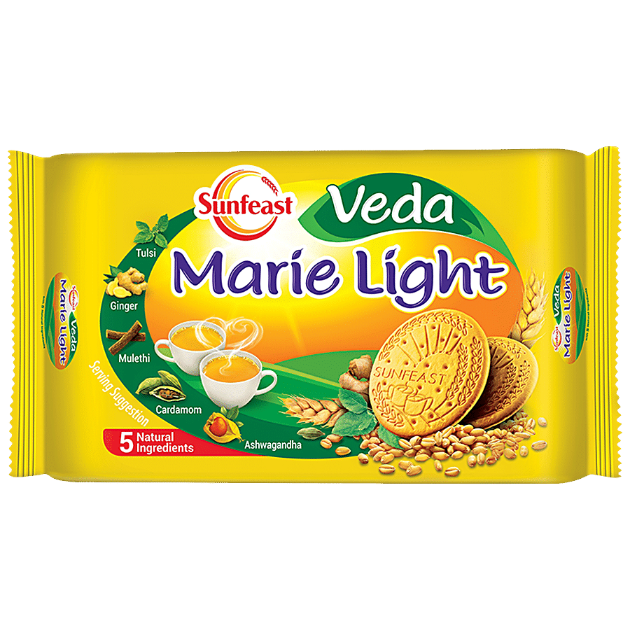 Sunfeast Veda Marie Light Biscuits - With 5 Natural Ingredients