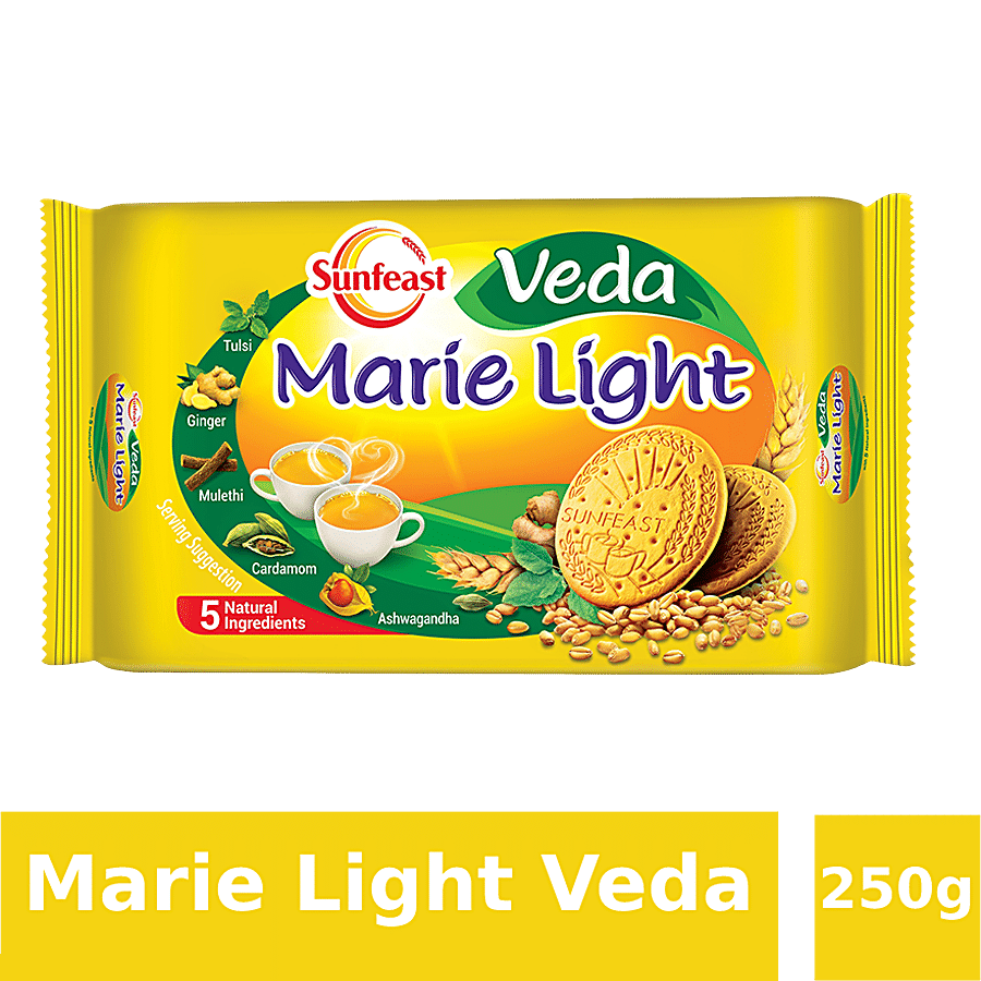 Sunfeast Veda Marie Light Biscuits - With 5 Natural Ingredients