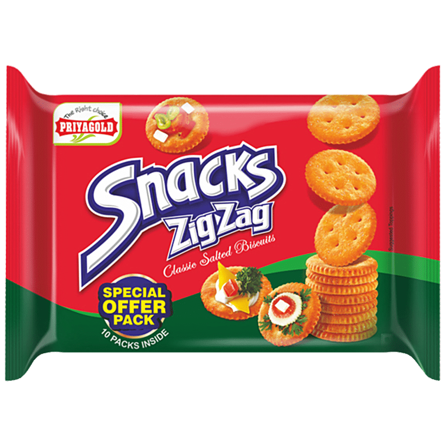 PRIYAGOLD Snacks ZigZag - Classic Salted Biscuits