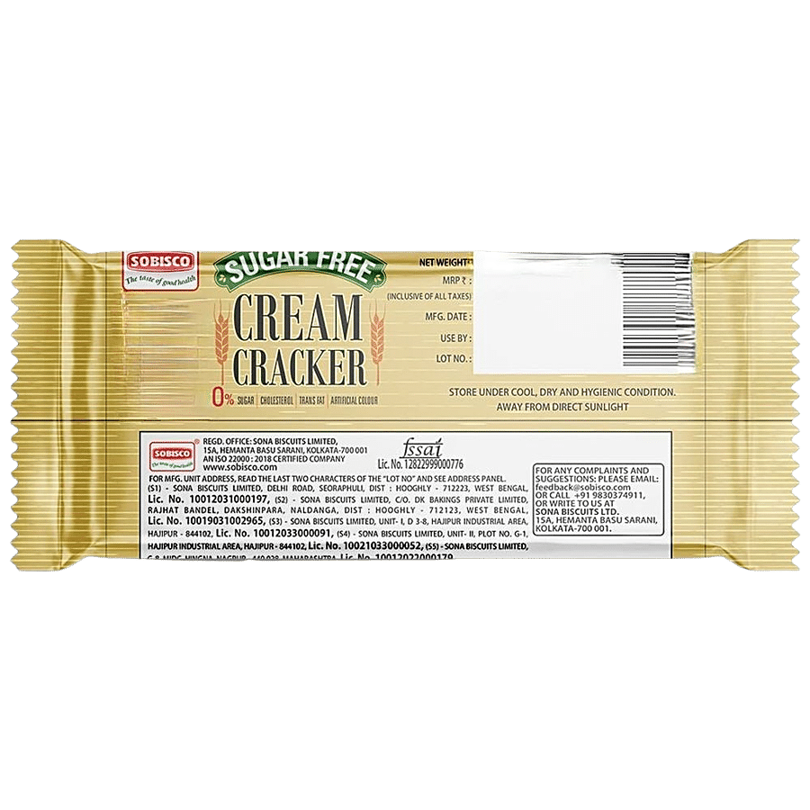 Sobisco Cream Cracker - Sugar Free