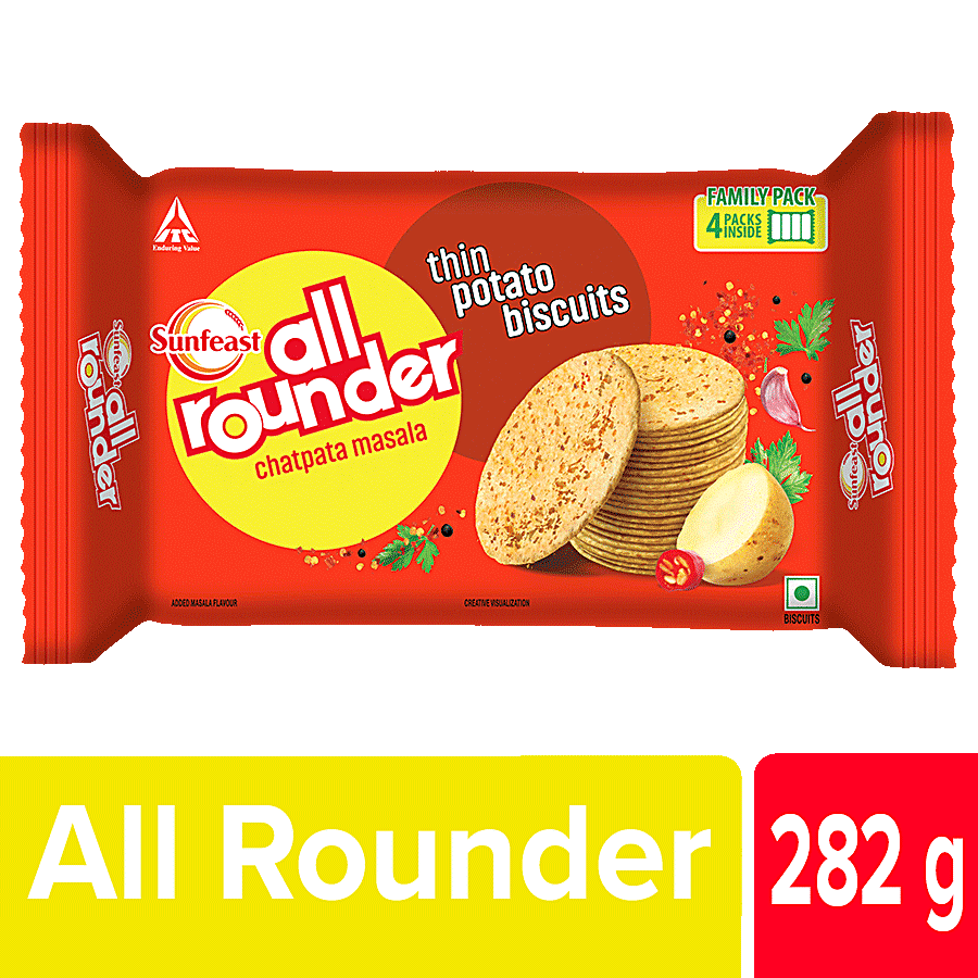 Sunfeast All Rounder Thin Potato Biscuits - Chatpata Masala