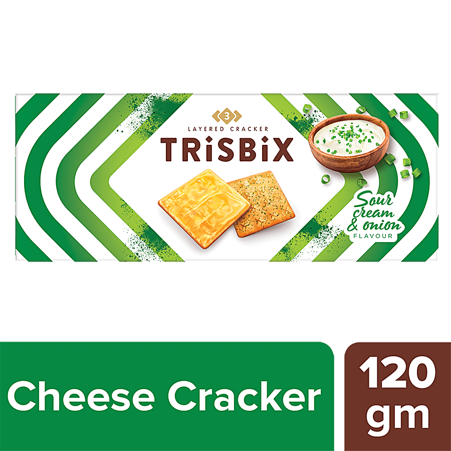 Trisbix Layered Cheese Cracker - Sour Cream & Onion Flavour