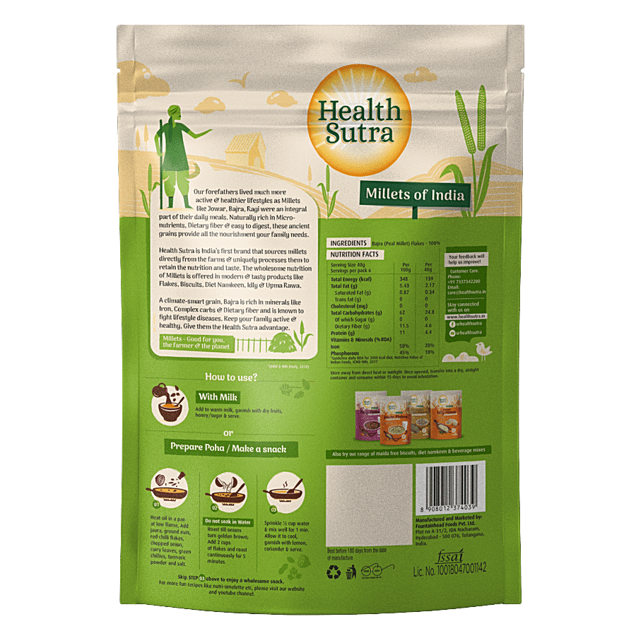 Health Sutra Flakes - Bajra