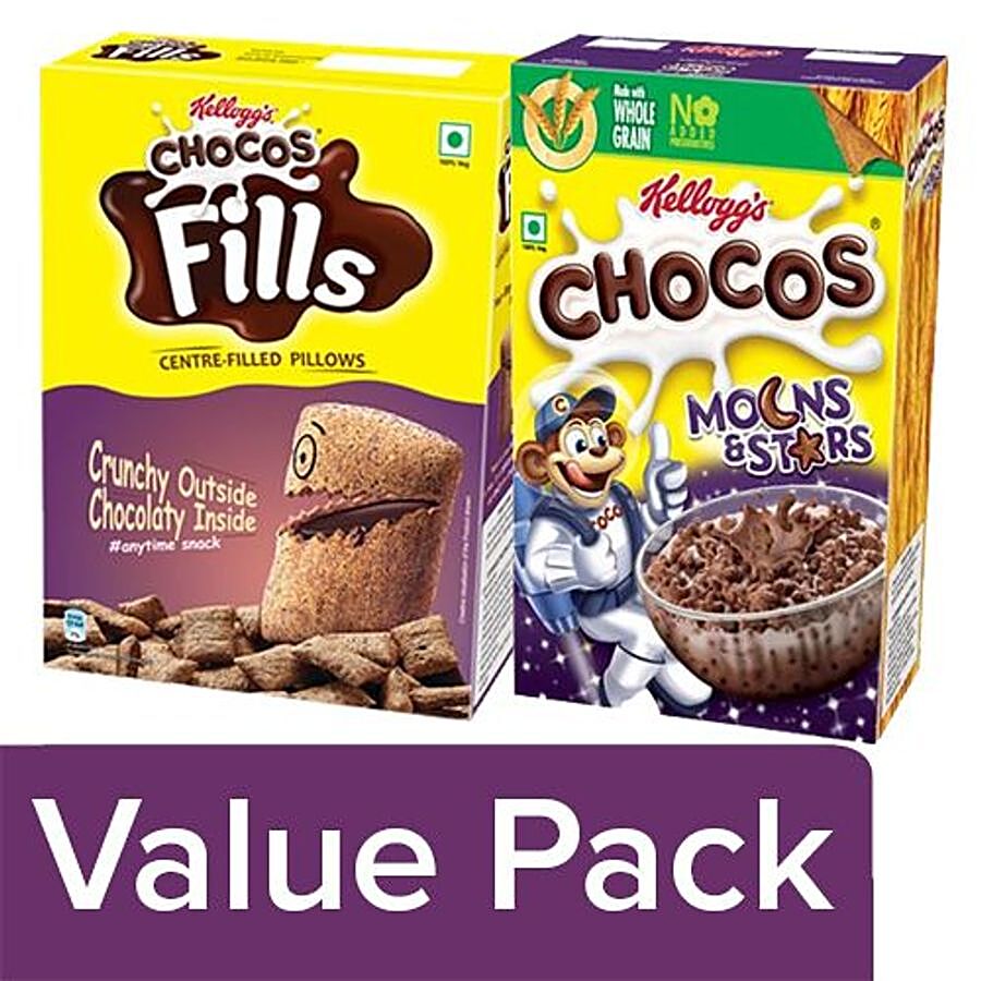 Kellogg's Chocos Fills 250 gm + Chocos - Moon and Stars 350 gm