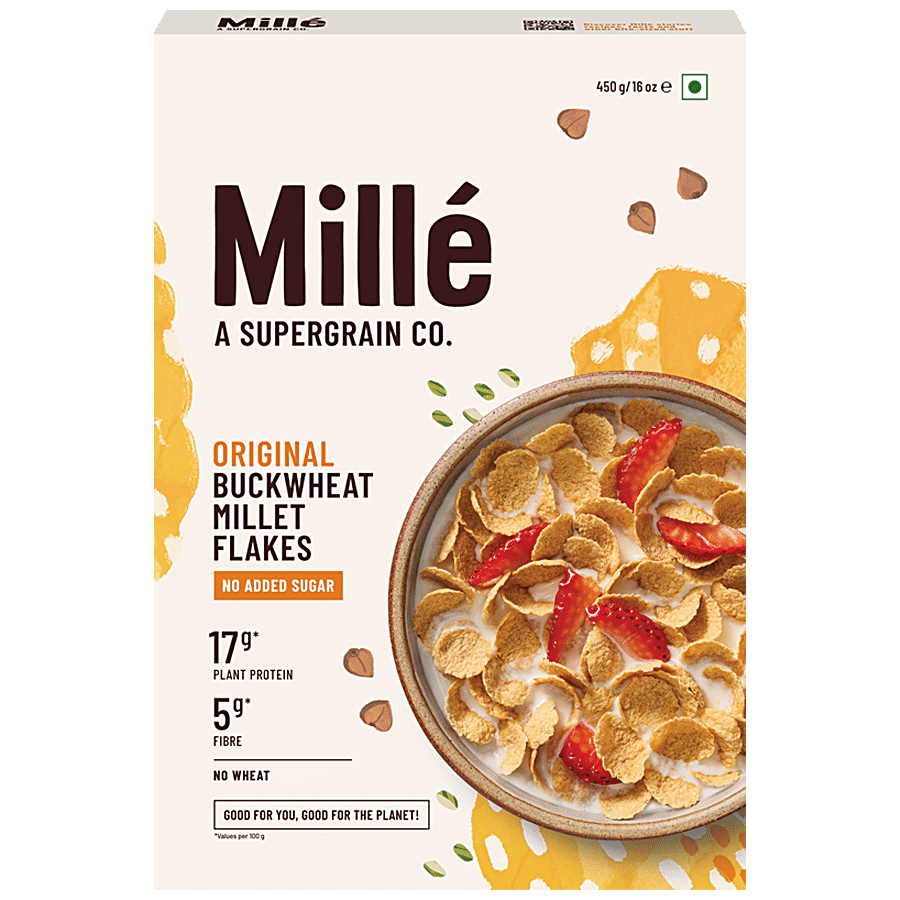 Mille Original Buckwheat Breakfast Millet Flakes - No Added Sugar