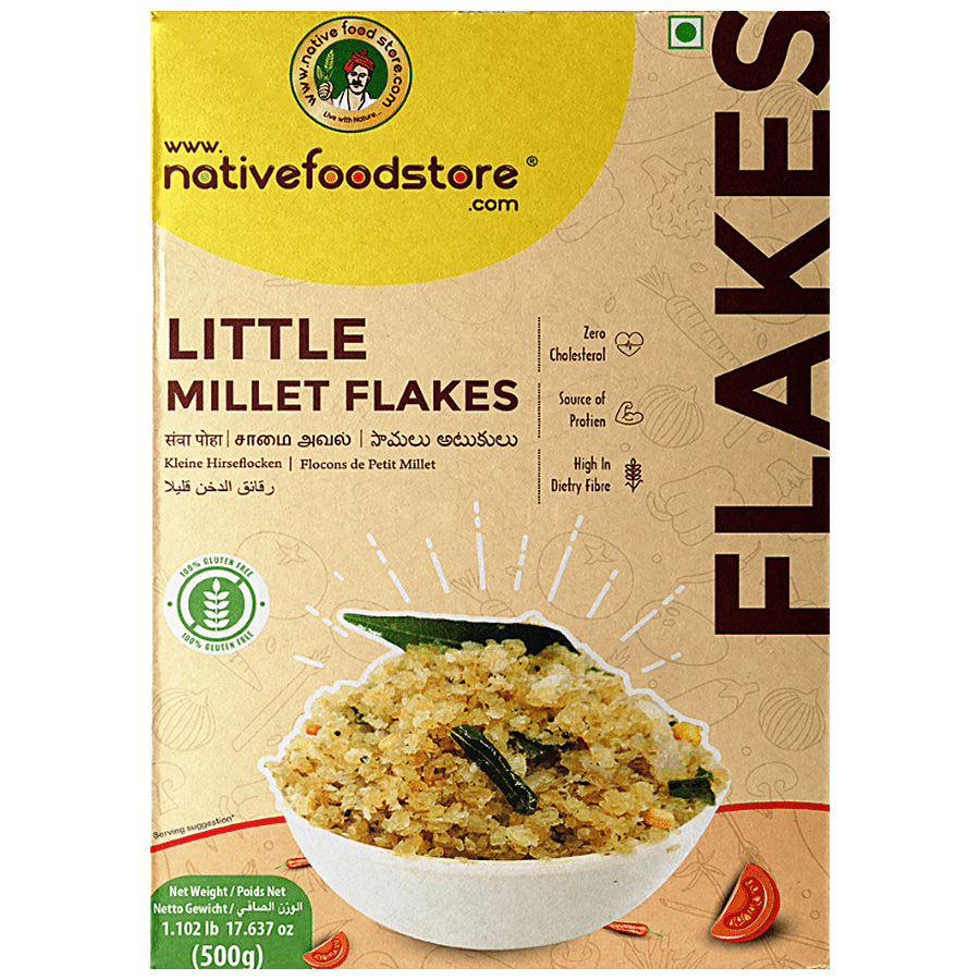 Nativefoodstore Samai/Little Millet Flakes - Rich In Protein & Fibre