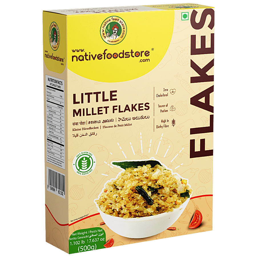 Nativefoodstore Samai/Little Millet Flakes - Rich In Protein & Fibre