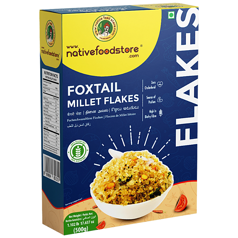 Nativefoodstore Thinai/Foxtail Millet Flakes - Rich In Protein & Fibre