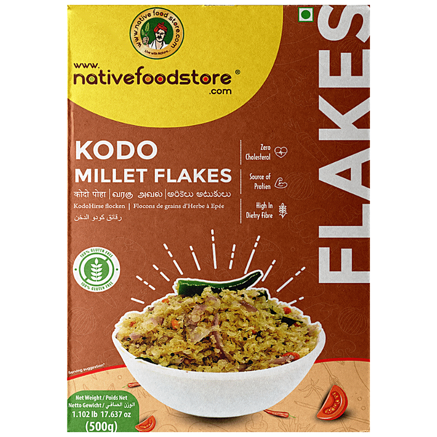 Nativefoodstore Varagu/Kodo Millet Flakes - Rich In Protein & Fibre