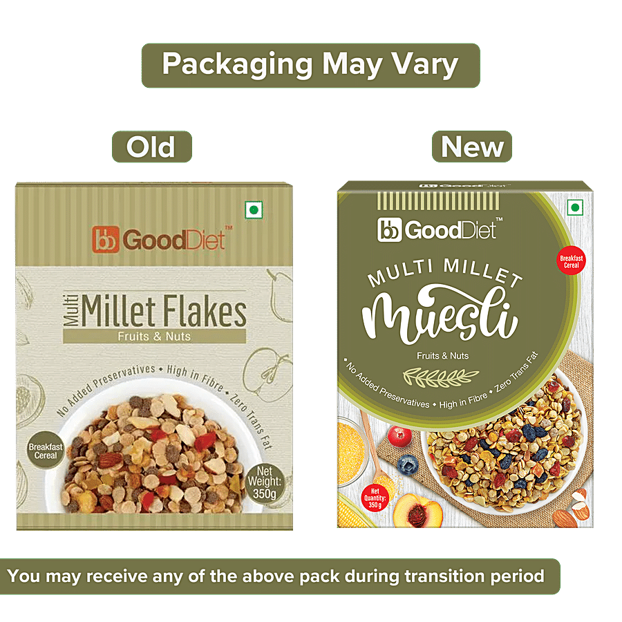 bb Gooddiet Multi Millet Muesli With Fruits & Nuts