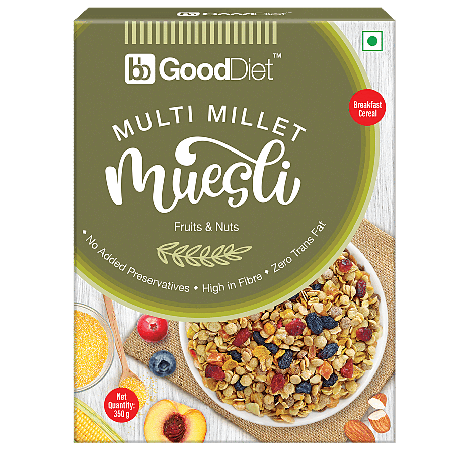 bb Gooddiet Multi Millet Muesli With Fruits & Nuts