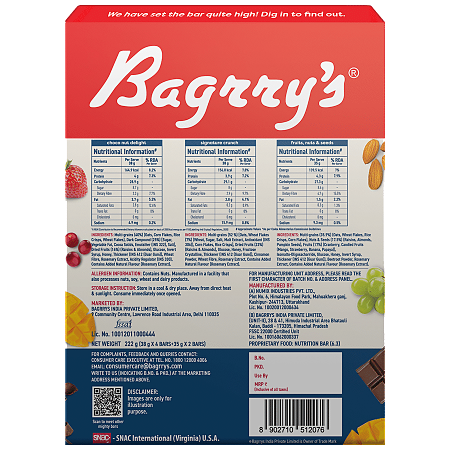 Bagrrys The Mighty Muesli Bars - Wholesome