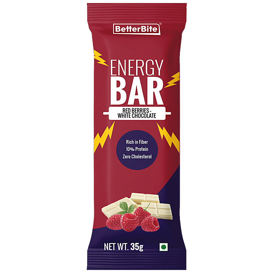 BetterBite Energy Bar - Red Berries White Chocolate