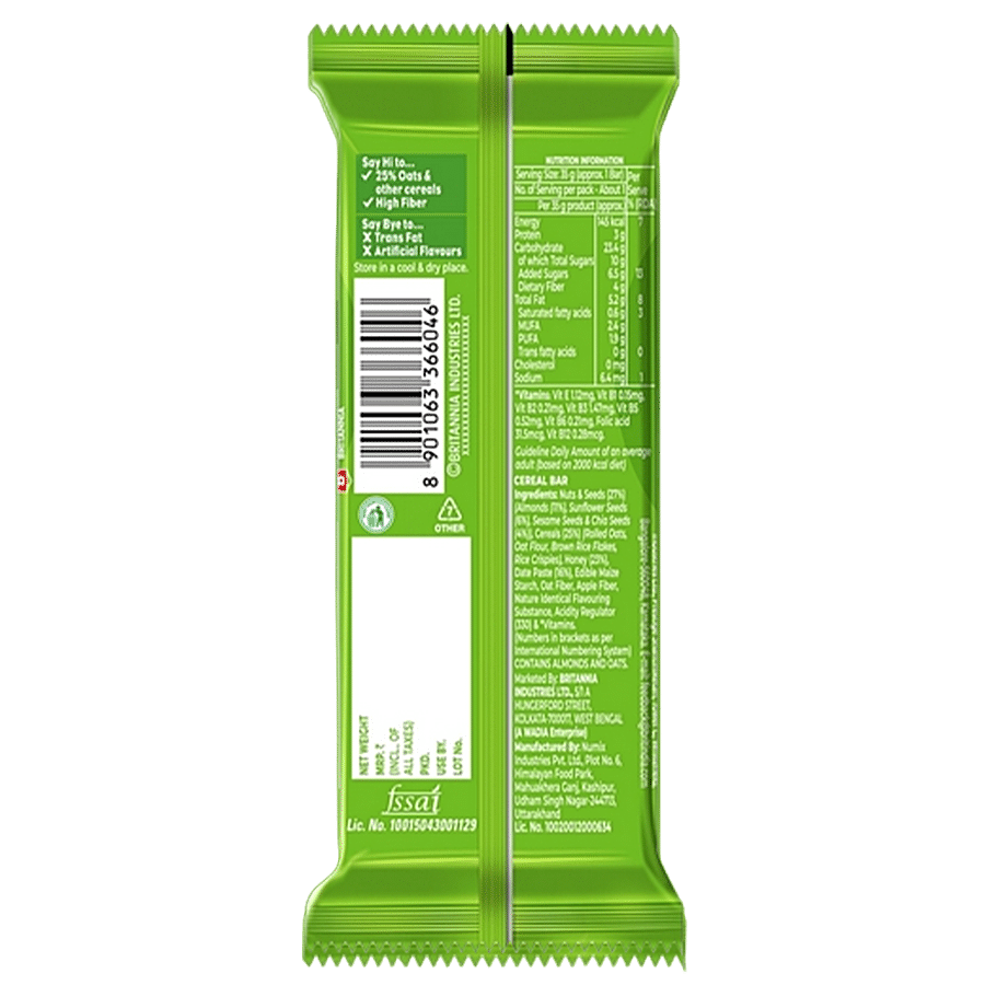 Britannia Be You Nuts & Seeds Nutrition Bar