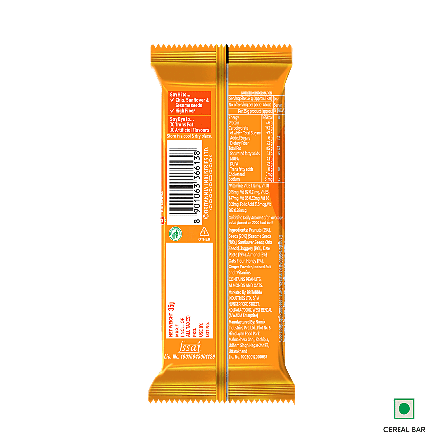 Britannia Be You Nutty Almond Sesame Nutrition Bar