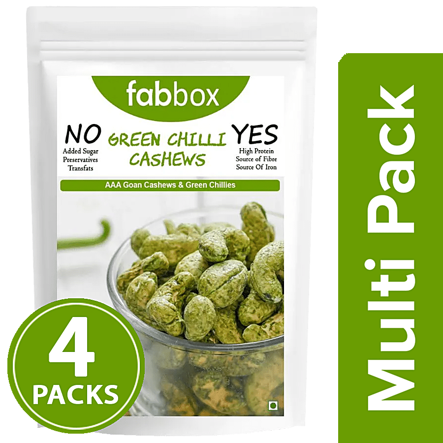 Fabbox Cashews/Godambis - Green Chilli Flavour