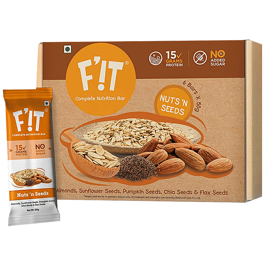 Fit Nutrition Protein Rich Nutrition Bar - Nuts & Seeds