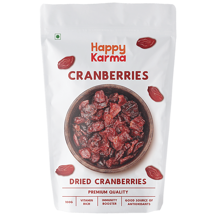 Happy Karma Dried Cranberries - Premium