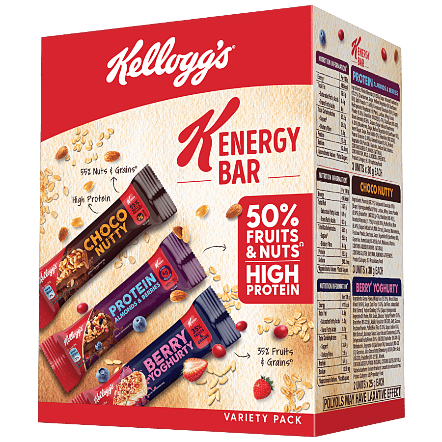 Kellogg's K-Energy Bars Variety Pack -  Protein Almonds & Berries