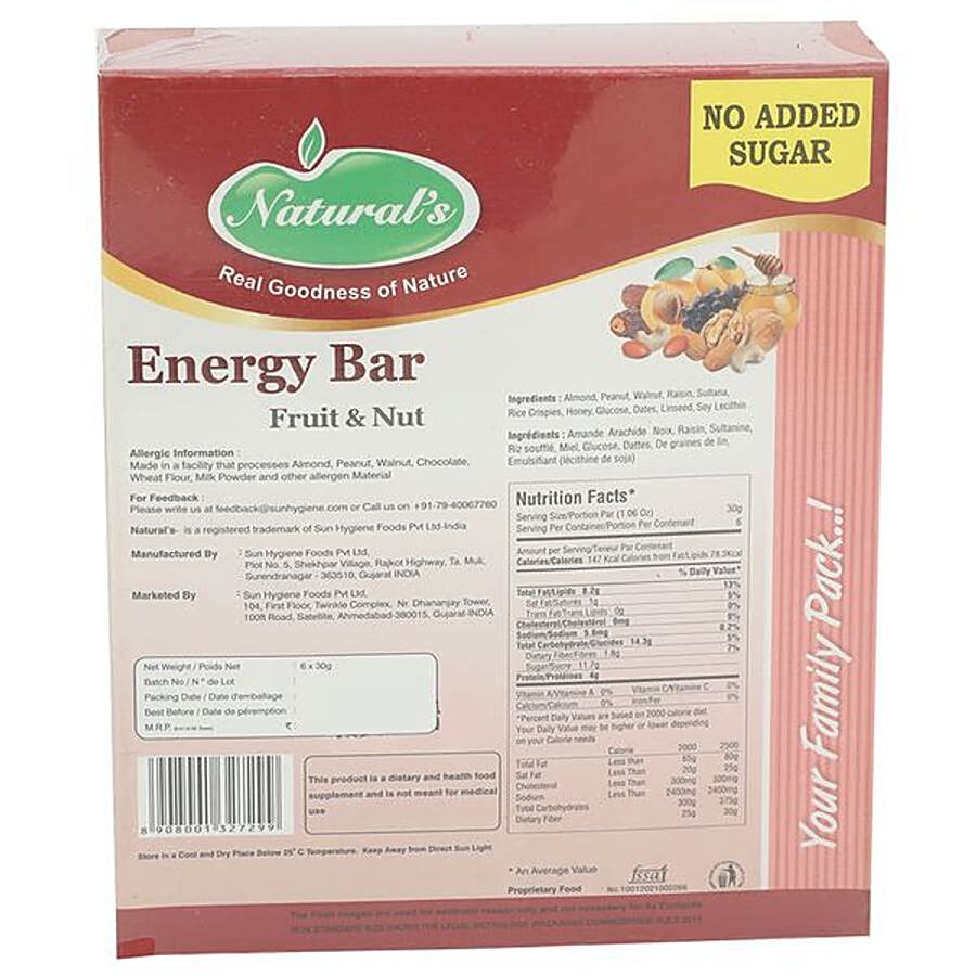 Naturals Fruit & Nut Energy Bar - Natural Sweetness of Honey