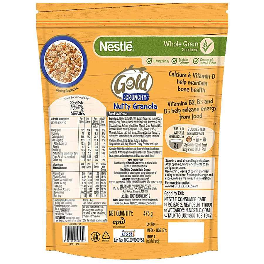 Nestle  Gold Crunchy Nutty Granola - Almonds