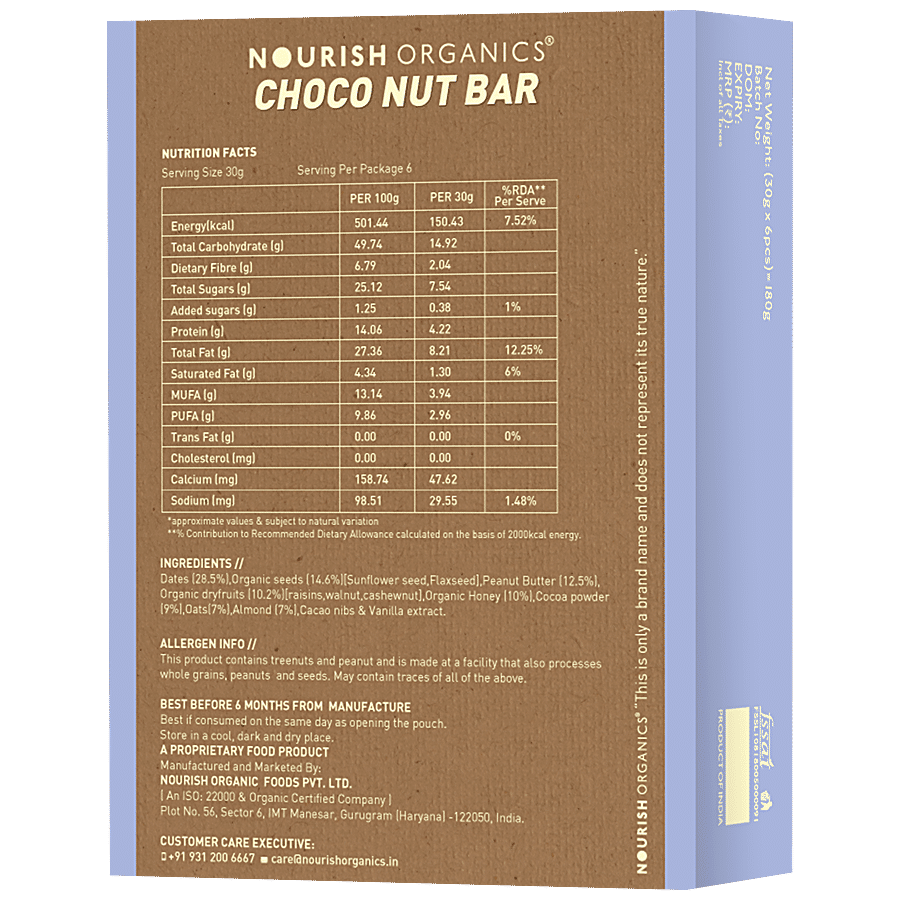 Nourish Organics Endurance - Choco Nut Bar